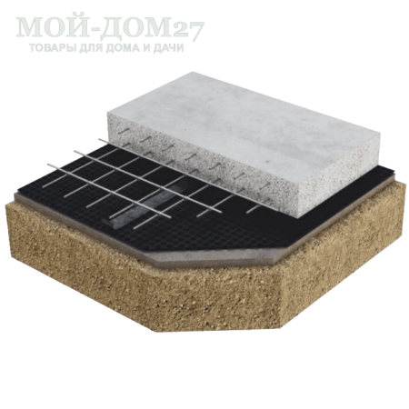 Профилированная мембрана СТАНДАРТ | Мой-Дом27 | Применяется для подготовки основания под фундаментную плиту, для защиты гидроизоляции заглубленных сооружений при обратной засыпке, защиты фундаментной плиты от капилярной влаги, санации влажных стен
Поверхность мембраны эффективно распределяет давление грунта по всей площади основания или фундамента здания и сооружений. При этом исключается образование локальных (точечных) нагрузок.